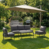 4 Piece Patio Furniture Set, Modern Patio Conversation Set for 5, All Weather Bistro Furniture Set - Photo 7