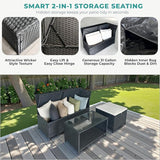 GIANGSUNNY 4 Patio Furniture Set with Storage - Photo 2