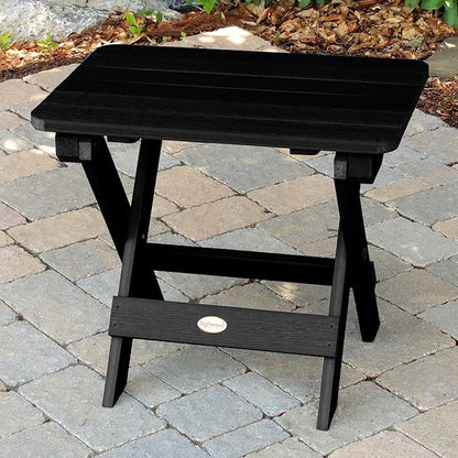 highwood Classic Westport Adirondack Chairs with Side Table, Black