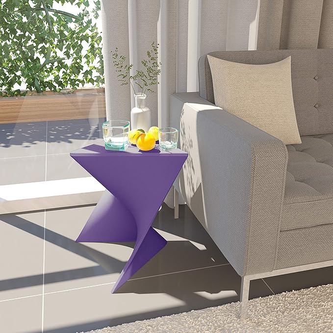 LeisureMod Modern Purple Accent Side Table - Stylish Side Vanity Table for Bedroom & Living Room - Photo 2