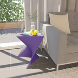 LeisureMod 15.75" Triangular Side Table, Stackable Plastic Accent End Table for Indoor & Outdoor Use - Photo 2