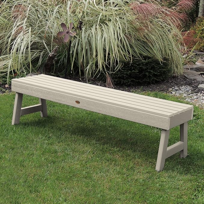highwood Weatherly Backless Bench, 5-Feet, Whitewash (Model: AD-BENN3-WAE)