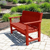 Sequoia Professional Commercial Grade Exeter Garden Bench, 4ft, Rustic Red - Photo 7