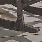 Christopher Knight Home Malibu Outdoor Acacia Wood Adirondack Rocking Chair, Dark Grey - Photo 7