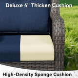 Outdoor Swivel Rocker Patio Chair - Outdoor Wicker Patio Furniture with Thickened Olefin Cushions - Photo 7