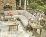 Signature Design by Ashley Clare View Left-Arm Facing Contemporary 4-Piece Outdoor Sectional with Cushion and 6 Throw - Photo 4