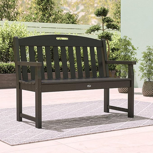 Trex Outdoor Furniture TXB48CB 48-Inch Yacht Club Bench, Charcoal Black