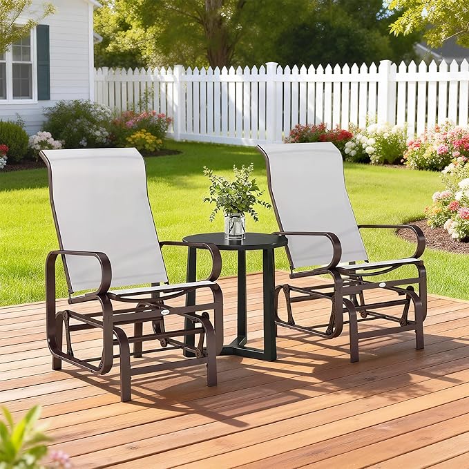 Outsunny Outdoor Glider Chair Set of 2 - Photo 8