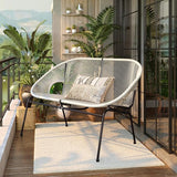 GDFStudio Patio Loveseat All-Weather Rattan 2 Seater Sofa Outdoor Patio Furniture Set for Balcony Poolside Backyard - Photo 4