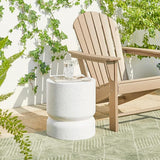 Giltzhome Antique Decorative Garden Stool, 17.25" H Heavy Duty Faux Terrazzo Accent Table, Side Table - Photo 9
