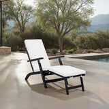 SAFAVIEH Outdoor Collection Palmdale Black Solid Wood/Beige Cushion Chaise Lounge Chair (PAT7015G) - Photo 6