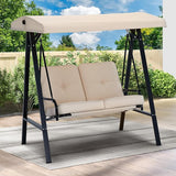 AECOJOY Outdoor Patio Swing Chair for Adults, 2-Seat Porch Swings with Adjustable Canopy - Photo 7