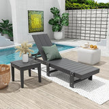 Costaelm Small Outdoor Side Table, Patio End Table Weather Resistant Outdoor Coffee Table - Photo 2