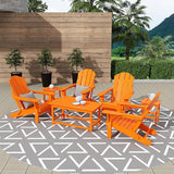 WestinTrends Malibu 3-Piece Set Outdoor Coffee and Side Table for Adirondack Chair, Orange - Photo 3