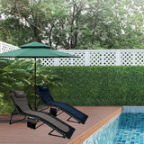 Outdoor Folding Lounge Chair Padded for Adults 264Ibs Patio Chaise Lounge Chair for Outside Adjustable 5-Position - Photo 2
