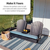 LuxCraft 5' Adirondack Hanging Porch Swing with Flip Down Console, Outdoor Patio Swing, Front Porch Swing - Photo 5