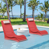 HDPS Pool Lounge Chairs Set of 2, Use in Pools Lounge Chairs up to 10-Inches of Water, Chaise Chairs with Headrest - Photo 1