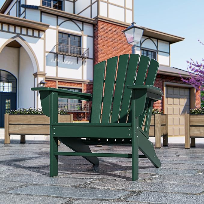 WestinTrends Dylan Outdoor Adirondack Chair (Set of 8), Dark Green