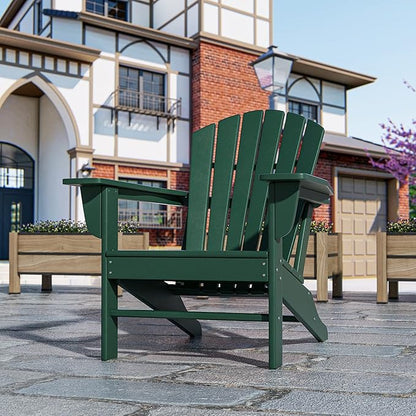 WestinTrends Dylan Outdoor Adirondack Chair (Set of 8), Dark Green