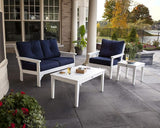 POLYWOOD® Vineyard 4-Piece Deep Seating Set in Slate Grey/Natural - Photo 2