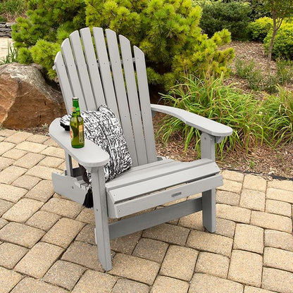 Highwood Hamilton Folding and Reclining King Size Adirondack Chair, Harbor Gray
