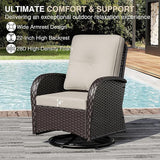 Joyside Wicker Patio Furniture Set, 8 Piece Outdoor Furniture Set with Thickened Cushions, High Back, Deep Seating - Photo 4