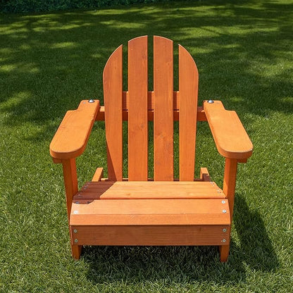 Sportspower Kid's Outdoor Wooden Adirondack Chair, Brown