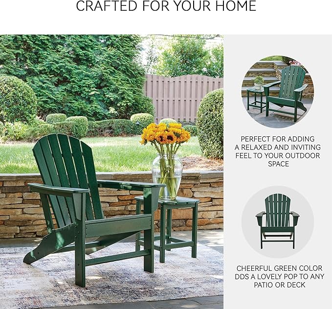 Signature Design by Ashley Karson City Contemporary Adirondack Chair with Arm Rest, Green