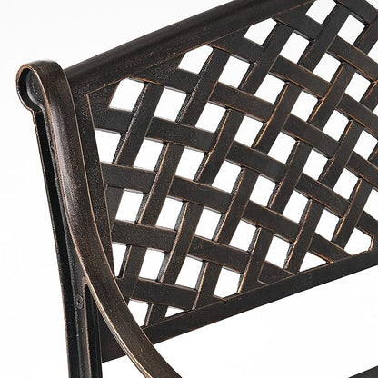 Christopher Knight Home Eastwood Antique Copper Cast Aluminum Bench