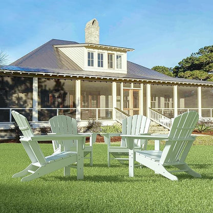 WestinTrends Dylan Outdoor Adirondack Chair (Set of 4), White
