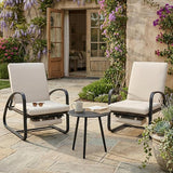 Outdoor Chaise Lounge Chairs Set with Table, 5-Position Adjustable Patio Recliner, Conversation Furniture for Deck, Lawn - Photo 1