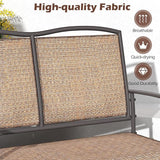 Giantex Patio Glider, 2-Person Outdoor Rocking Chair with Metal Frame and Breathable Fabric, Load 400 Lbs - Photo 4