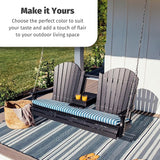 LuxCraft 5' Adirondack Hanging Front Porch Swing with Flip Down Console, Seats Up to 3 - Photo 6