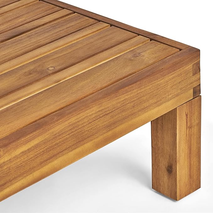 Oana Outdoor Coffee Table - Acacia Wood - Teak - Photo 3