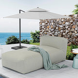 Dineli Chaise Lounge Chair Outdoor Bed Lounger Outdoor Couch Sofa for Pool Comfy Patio Furniture Foam Filling Bean Bed - Photo 1