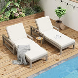 Think 30Lounge Chair Set of 2, Patio Sun Tanning Chair, Outdoor Chaise Lounger with 5-Position Reclining Back, for Pool - Photo 1