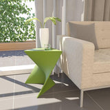 LeisureMod 15.75" Triangular Side Table, Stackable Plastic Accent End Table for Indoor & Outdoor Use - Photo 2