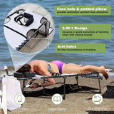 BlueWish 2 Pack Tanning Chair with Face Hole, Outdoor Tanning Chair with 5-Position Adjustable Backrest - Photo 8