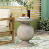Christopher Knight Home Cayce Outdoor Lightweight Concrete Side Table, Concrete Finish - Photo 1