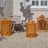 Y&M Set of 3 Metal Round Table, Coffee Table End Table for Indoor Outdoor Multifunctional Use - Photo 2