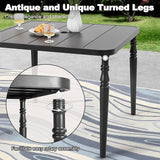 NUU GARDEN Outdoor 37” Dining Table, Square Metal Dining Table with Umbrella Hole - Photo 6