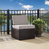 Crosley Furniture Palm Harbor Armless Outdoor Sectional Chair, Wicker Patio Chairs for Porch, Deck, Backyard - Photo 2