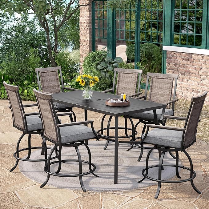 PHI VILLA 7 Piece Outdoor Bar Set - Photo 1