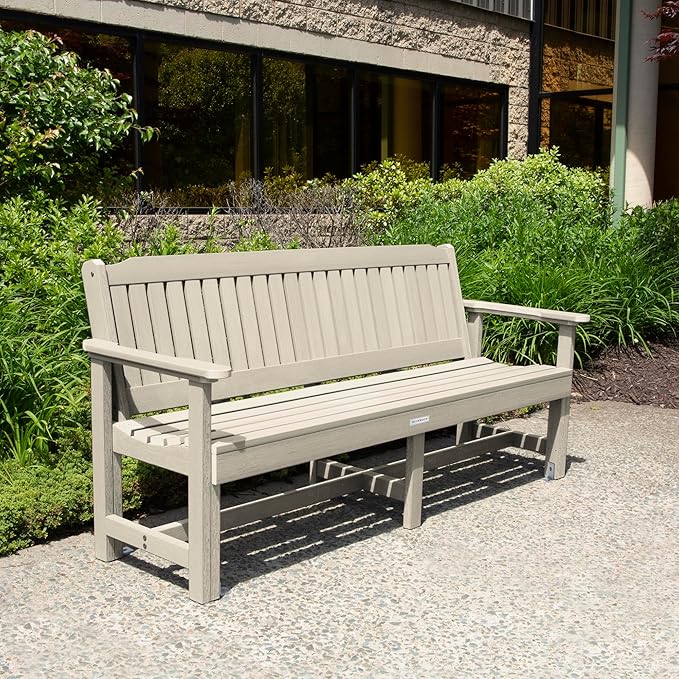 Sequoia Professional CM-BENSQ62-WAE Commercial Grade Exeter 6 Foot Garden Bench, Whitewash - Photo 4