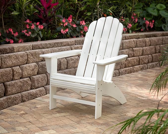 POLYWOOD® Vineyard Curveback Adirondack Chair in Black