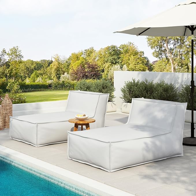 Christopher Knight Home Natty Outdoor Bean Bag Chair Set of 2, Fabric Bean Bag Chair for Adults and Kids - Photo 1