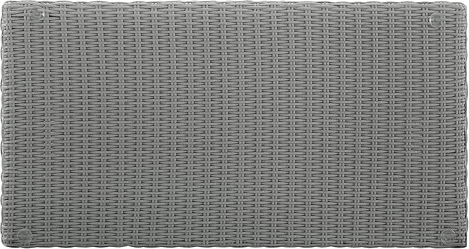 Crosley Furniture Bradenton All Weather Rattan Wicker Outdoor Coffee Table for Patio, Deck, Porch, Gray