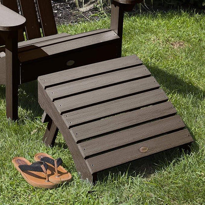 highwood AD-OTL1-ACE Adirondack Folding Ottoman, Weathered Acorn