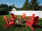 Folding Adirondack Chairs Set of 2, HDPE Fire Pit Chairs Weather Resistant - Photo 8