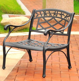 Crosley Furniture Sedona Outdoor Chair, Cast Aluminum Patio Chairs for Conversation, Porch, Deck, Balcony, Black - Photo 2